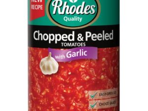 Rhodes chopped peeled tomatoes with garlic 410g