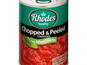 Rhodes chopped peeled mixed herb tomatoes 410g