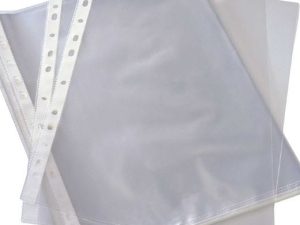 filing sleeves (clear, punched)