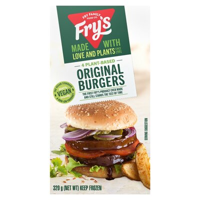 fry's plant-based veg burgers 80g (40s)